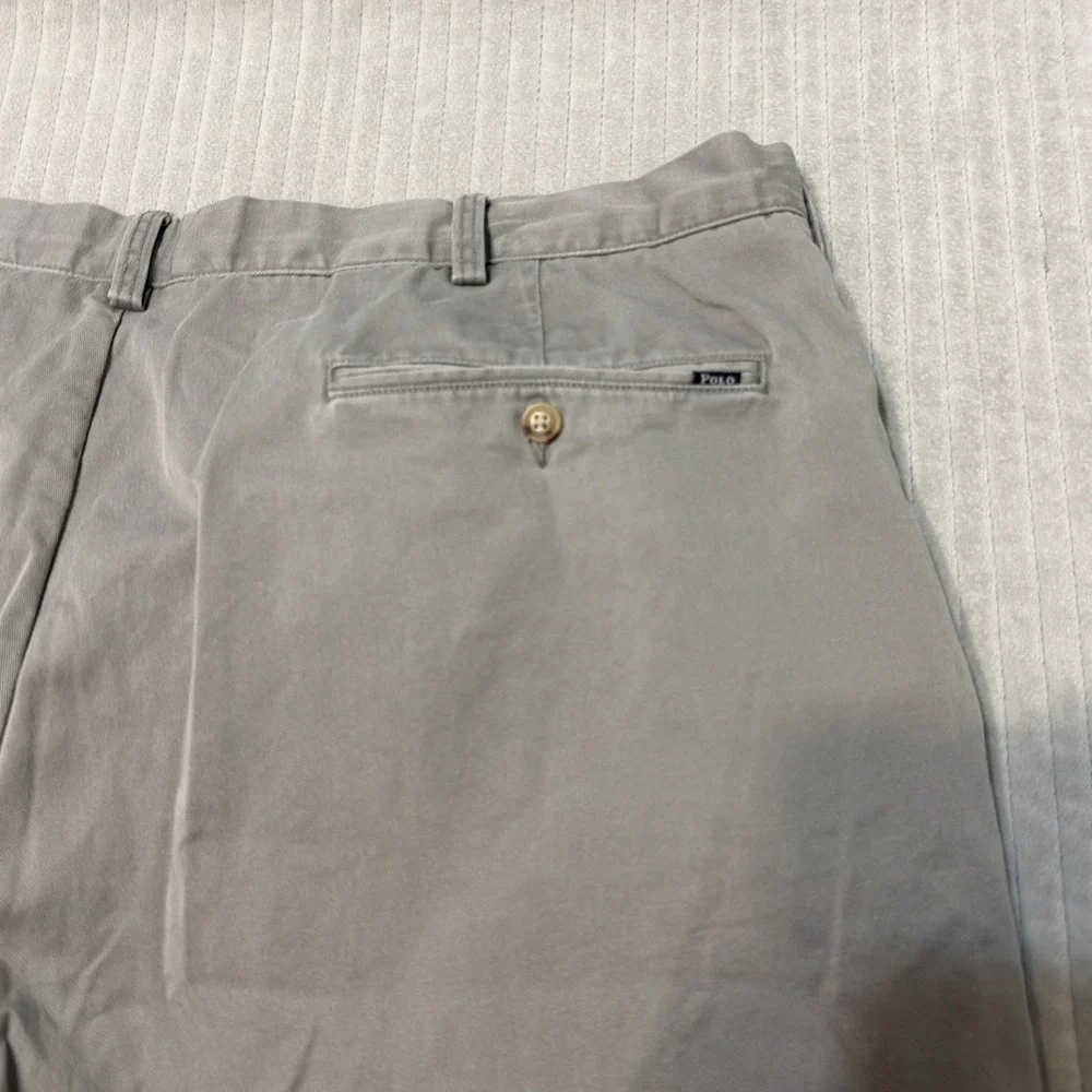 Polo Ralph Lauren Chino Men's Pants 40x35 Tall Gray Straight Fit Casual Preppy